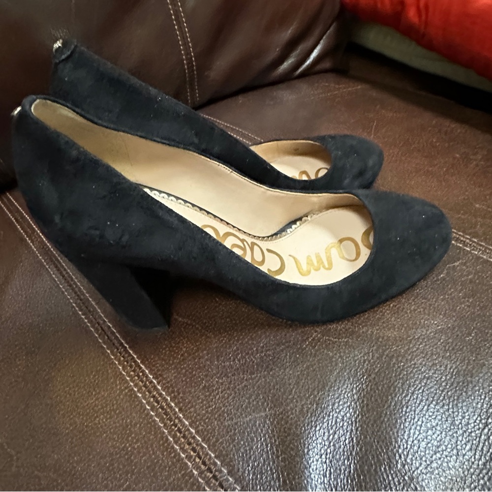 Sam Edelman Stillson black suede pumps size‎ 7.5 classic career capsule